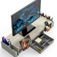 thumbnail image 2 of Simple Houseware Desk Dual Monitor Stand Riser with Drawer, Maple, 2 of 4