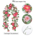 thumbnail image 2 of Flower Garland 6ft Eucalyptus Garland Vines with Flowers for Wedding Reception Table Mantle Spring Room Decor Artificial Greenery, 2 of 4