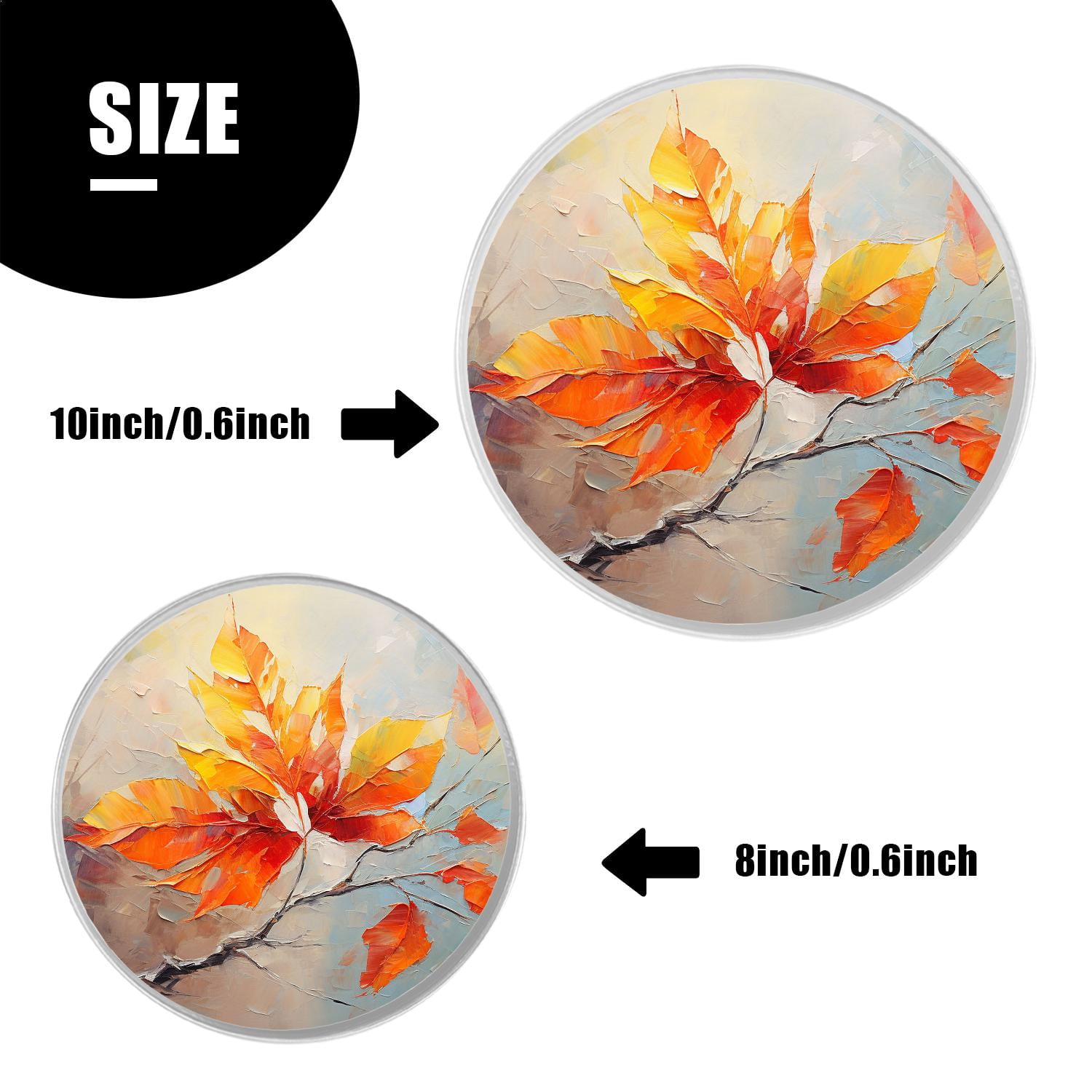 Round Stove Burner Covers 4 Pcs Round Gas Stove Burner Cover 8Inch And 10Inch for ,beautiful colorful autumn tree Pattern