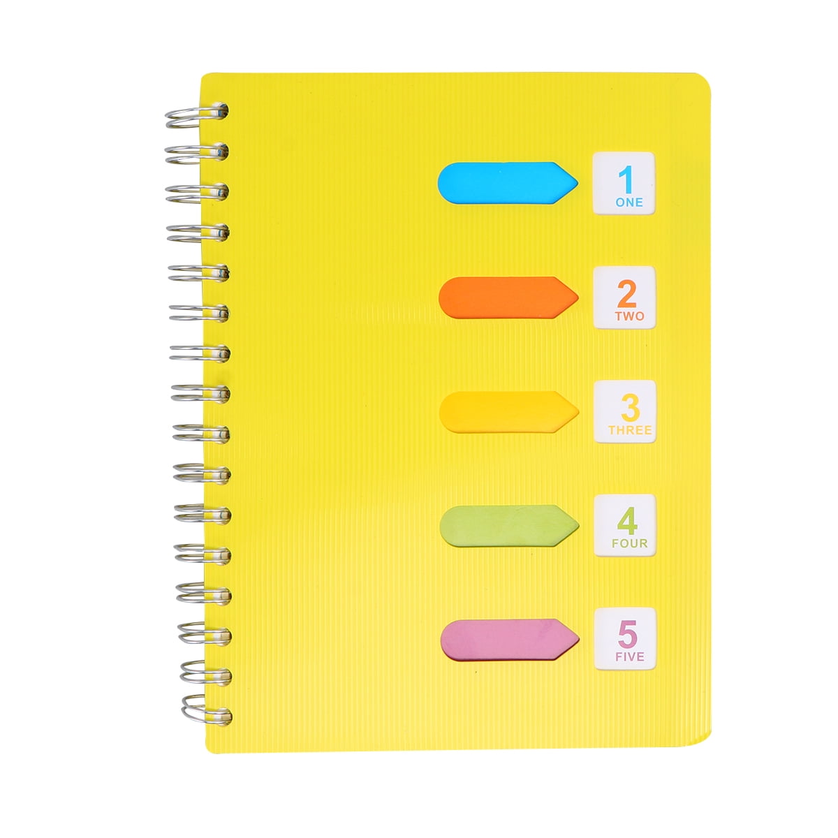 unbranded 2pcs Side-spiral Notebooks Thicken Notepad Category Notepad Students Stationery for Diary Journal Travel (A5 Middle Size Yellow)