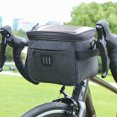 thumbnail image 1 of Labymos Bicycle Handlebar Bag Large Capacity Reflective Stripe Double Zipper Touch Screen Bike Front Frame Bag, 1 of 7