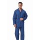 thumbnail image 3 of Apparonia Conjunto de Pijamas para Hombre de Algodón con Cuello con Muesca Pijamas para Hombre de Manga Larga Ropa de Dormir para Hombre con Bolsillos y Frente Fly Cuadros Azules 3XL, 3 of 6