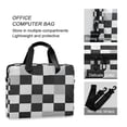 thumbnail image 4 of FORMRS 16" Laptop Bag Carrying Sleeve Case with Handle Travel Shoulder Briefcase, Black and Gray Plaid Pattern, 4 of 8