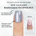 thumbnail image 4 of Press on Nails Jofay Fashion Short Rainbow Laser Púrpura 32 unidades, 4 of 8