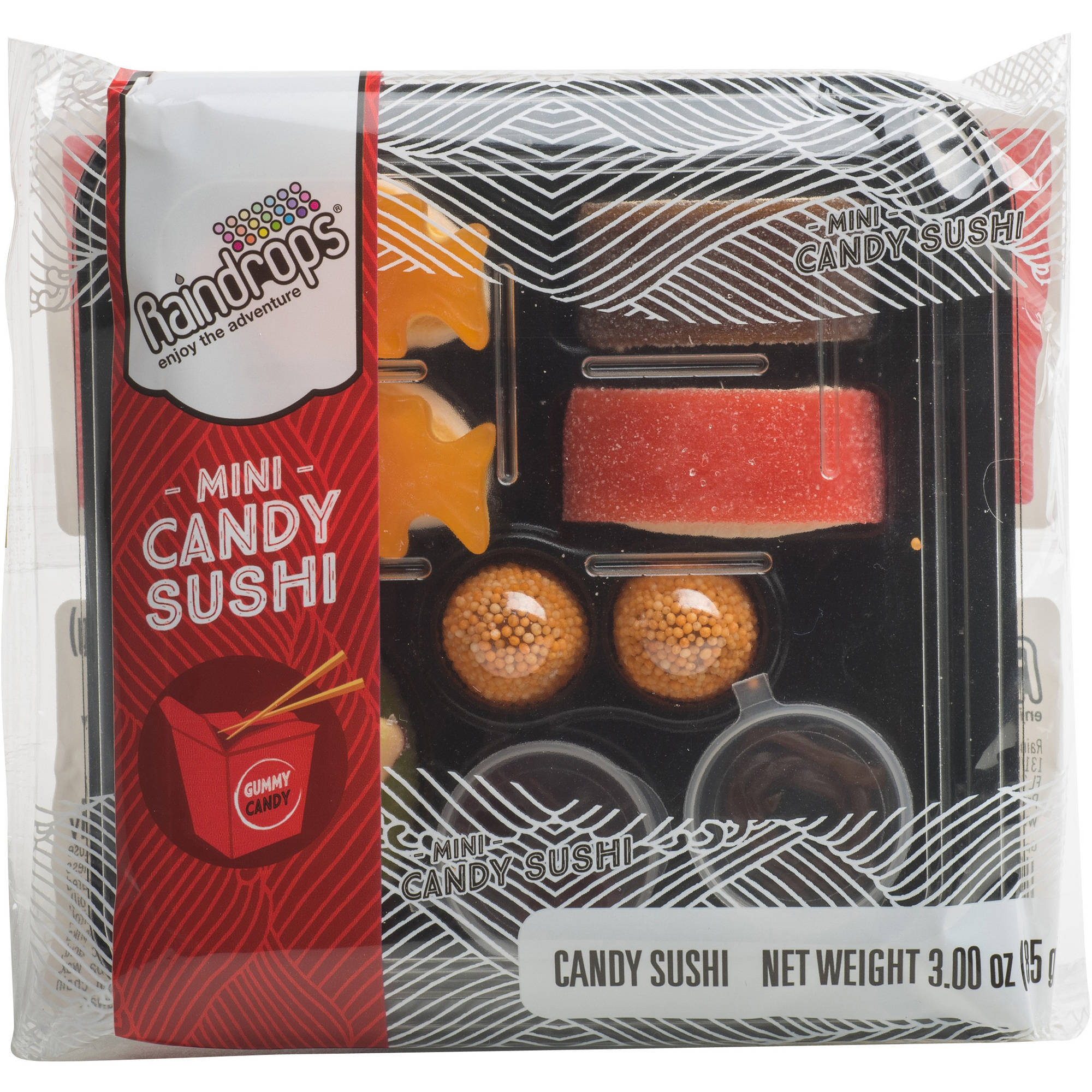 Raindrops Mini Gummy Candy Sushi, 9 count, 3 oz