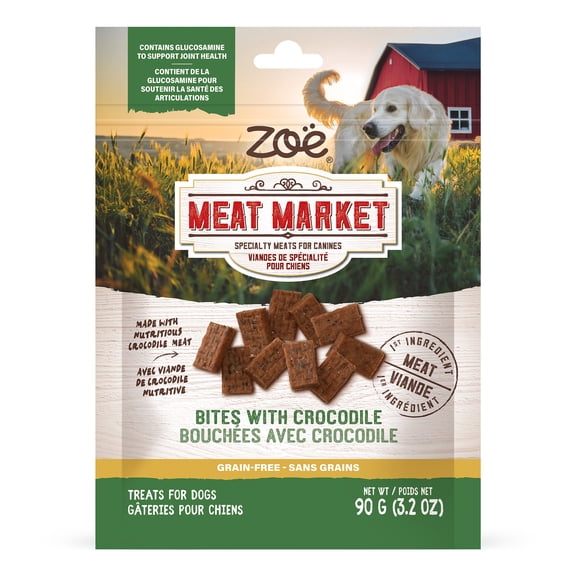 Zoe Meat Market Bites with Crocodile Dog Treats 90 G