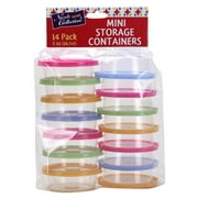 Nicole Home collection 02047 Mini Round containers with Neon Lids, 3 oz, Multicolor