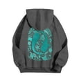 thumbnail image 7 of Bibifish Womens Hoodies Summer Casual Graphic Print Long Sleeve Drawstring Sweatshirts Lightweight Breathable Beach Pullover Tops, 7 of 7