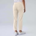 thumbnail image 4 of LWavelet Elastic Waist Straight Leg Pants with Drawstring & Pockets Soft Stretchy Casual Lounge Trousers Beige XL, 4 of 4