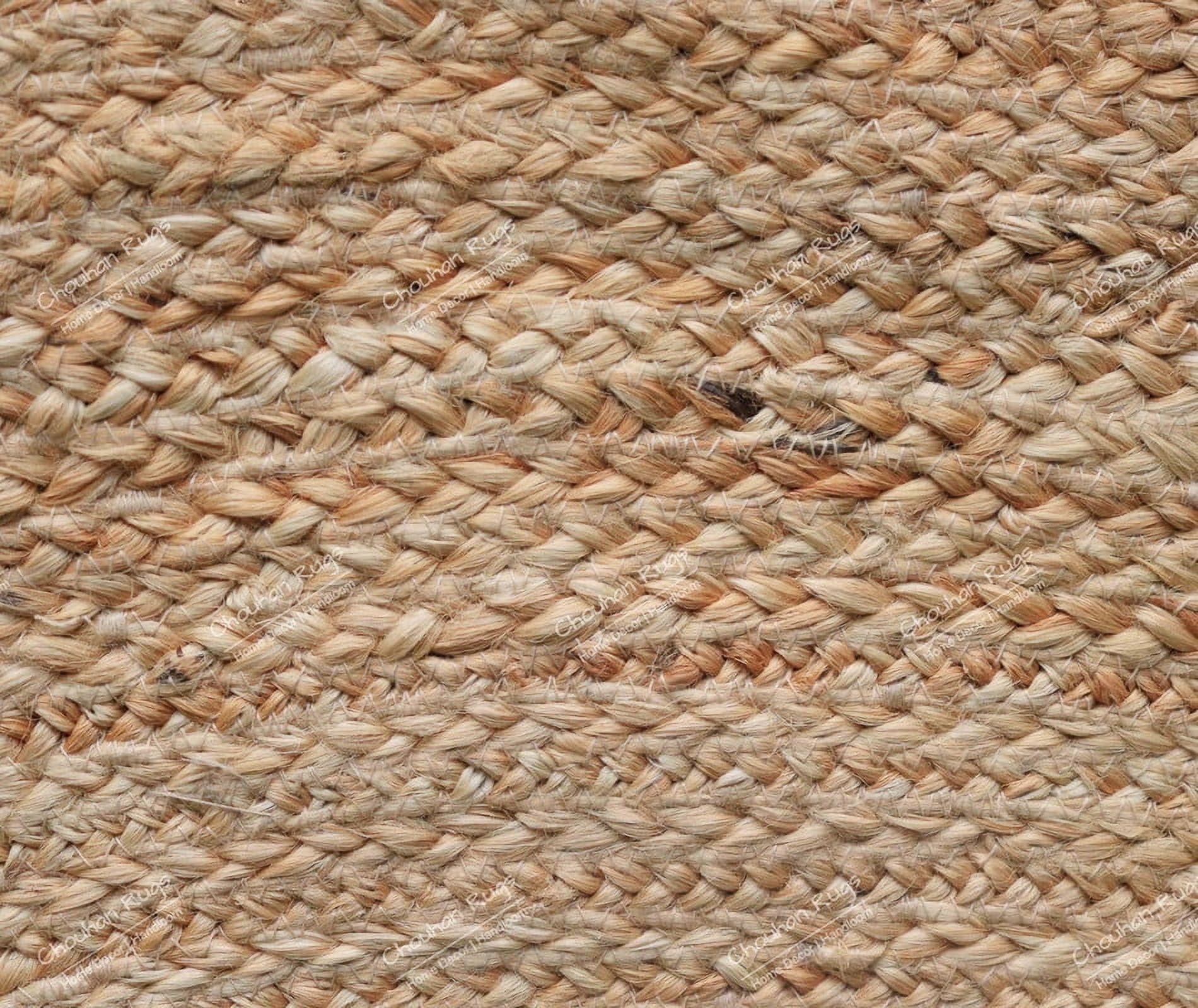 4x4, 5x5, 6x6,feet Natural Jute Scallop Round Rug, Floor Scalloped Edge Rug Braided Boho Eco Large Circular Handmade Area Rugs