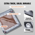 thumbnail image 4 of 20x30 ft Heavy Duty Poly Tarp Cover, 10 Mil Waterproof Plastic Tarpaulin, UV & Temperature Resistant, Reinforced Grommets for Outdoor Use (Silver/Brown), 4 of 11