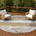 thumbnail image 6 of Addison Rugs Chantille Indoor/Outdoor Transitional Abstract Gold Machine Washable Round Rug, 8' x 8', 6 of 7