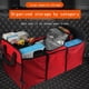 thumbnail image 5 of Organizador de maletero de coche | Contenedor multicompartimento para SUV y camioneta | Organizador plegable de tela Oxford con asas | Negro, rojo y azul, 5 of 6