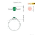 thumbnail image 5 of Angara Natural 0.5 Ct. Emerald with Diamond Classic Ring in 14K White Gold for Women (Ring Size: 3), 5 of 10