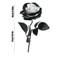 thumbnail image 2 of KeirineCC 1PCS Rose Gothic Dark Artificial Flower,Black and Red Roses Artificial Flowers with Stems,Faux Silk Flowers Bridal Wedding Bouquet,Realistic Blossom Flora for Home,Office Decorations,White, 2 of 8