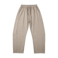 thumbnail image 5 of Linen Barrel Pants Women Wide Leg Palazzo Cotton Drawstring Capris Casual Summer Beach Vacation Boho Baggy Trousers, 5 of 5