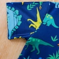 thumbnail image 6 of Odeerbi 6M-5Y Toddler Boys Girls One Piece Athletic Training Swimsuit Summer Beach Surfing Swimsuit Cute Dinosaur Beachwear Sunscreen Short Sleeve Rash Guard Swim Jumpsuit, 6 of 7