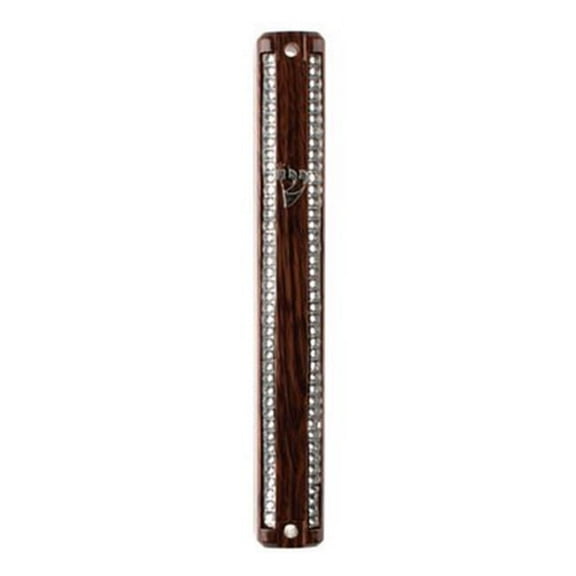 12 cm Plastic Mezuzah Cover - Brown