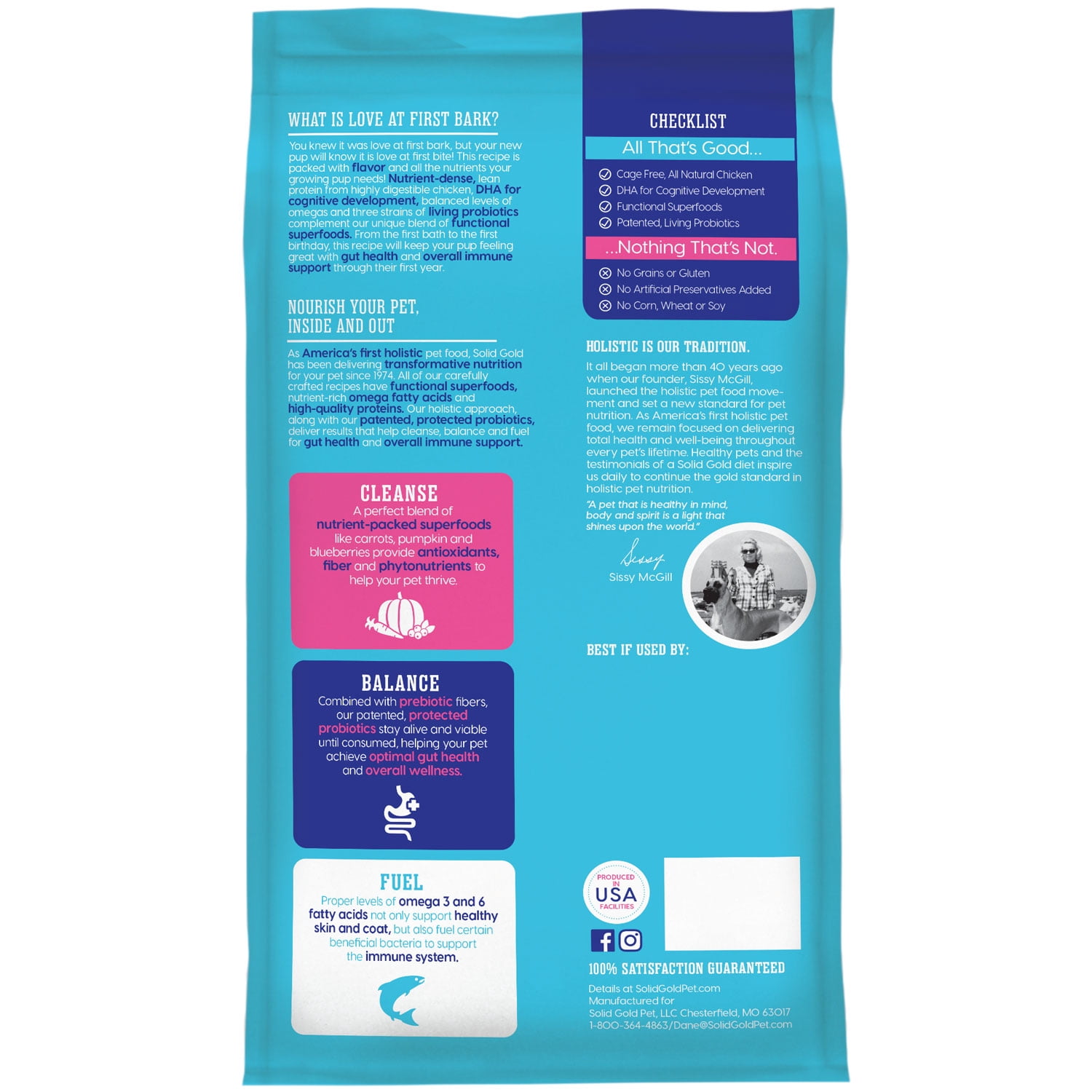 Solid Gold Love at First Bark Grain Free Dry Puppy Food, Chicken, 4 lb. (Dog)