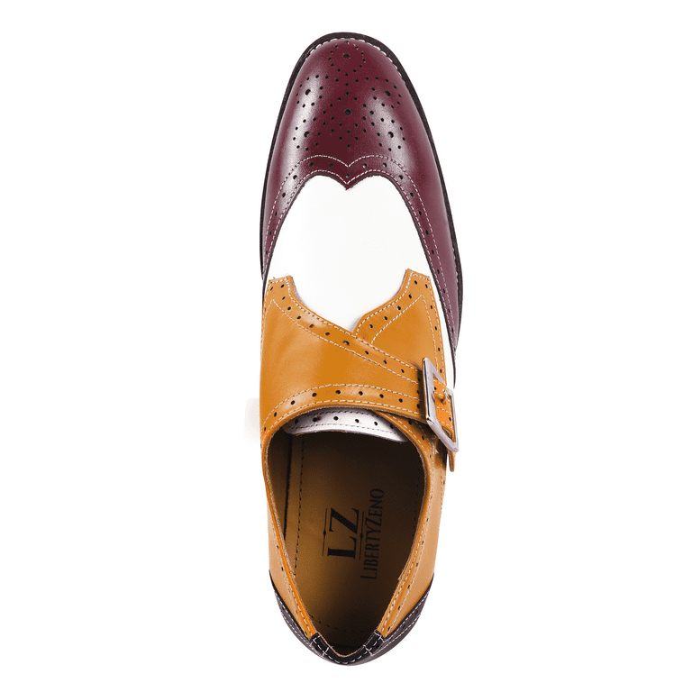 LIBERTYZENO Formal Shoes for Men Genuine Leather Single Monkstrap Oxford Style Dress Shoes Stephen Burgundy 10.5 - Walmart.com LIBERTYZENO Formal Shoes for Men Genuine Leather Single Monkstrap Oxford Style Dress Shoes Stephen Burgundy 10.5 - Walmart.com