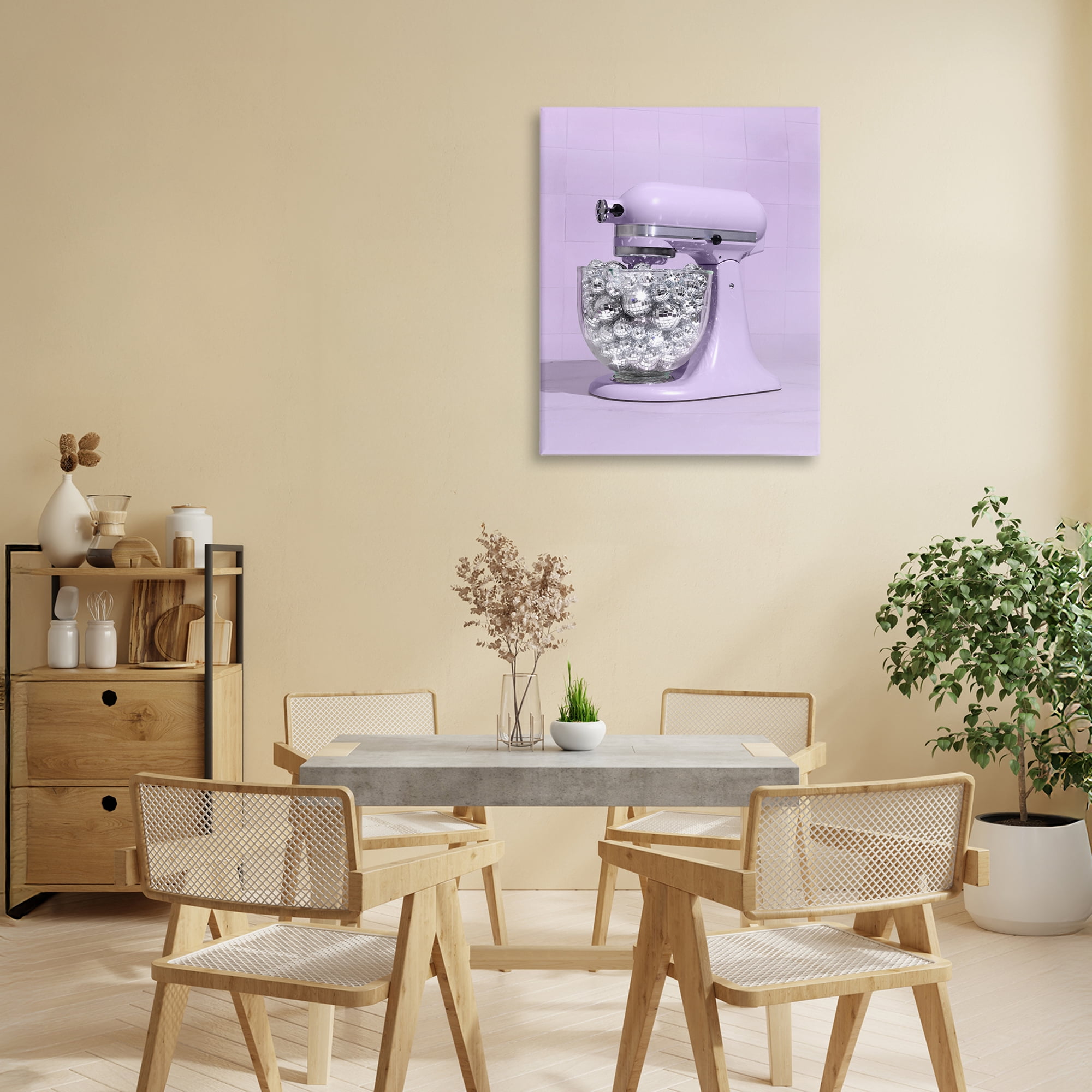 Stupell Industries Disco Kitchen Mixer over Purple Canvas Wall Art, design by LISH Creative