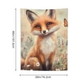 thumbnail image 3 of Creowell Fox Butterfly Field Tapestry Wall Decoration for Dorm 30x40in, 3 of 5