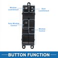 thumbnail image 3 of Interruptor de ventana eléctrica delantero izquierdo único para Nissan Sentra Frontier Xterra No.25401ZT50A, 3 of 7