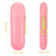 thumbnail image 2 of Portable Toothbrush Case Traveling Toothbrush Holders Case Plastic Pink 7.87"x2.36"x1.38", 2 of 7