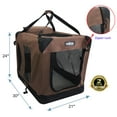 thumbnail image 2 of EliteField 3-Door Folding Soft Dog Crate with Carrying Bag and Fleece Bed (2 Year Warranty), Indoor & Outdoor Pet Home, 2 of 6