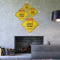 thumbnail image 2 of Zack's Room Sign Vintage Crossing Zone Xing | Indoor/Outdoor Plastic | 20" Tall rustic kids bedroom decor door children's name boy girl, 2 of 3
