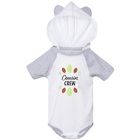 

Inktastic Cousin Crew with Green Brown Light Teal Flowers Gift Baby Boy Bodysuit