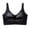 Black, variant on Womens Solid Color Push Up Bras Round Neck Wide Shoulder Strap No Underwire Soft Everyday Bras