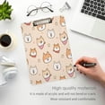 thumbnail image 5 of Coolnut Cute Shiba Inu Acrylic Clipboard with Low Profile Gold Metal Clip Standard A4 Letter Size Decorative Clipboards for Office,Jobsite,Medical,School, 5 of 7