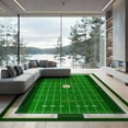 thumbnail image 2 of ODIKA 8'x10' Washable Area Rug Field Football Motif Retro Gridiron Lines Numbered Theme for King Size Bedroom Under Bed, Master Suite, Non-Shedding, Easy Care, 2 of 7
