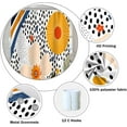 thumbnail image 5 of Colorful Boho Bathroom Shower Curtain Pink Floral Sun Abstract White Spots Shower Curtain Aesthetics Art Decor Washable Polyester Durable Fabric Shower Curtain with Hooks, 72x84 Inch, 5 of 6