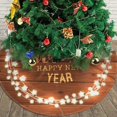 thumbnail image 1 of 48 Inch Christmas Tree Skirt Printed Light Chain, Tree Pattern Polyester Cloth Xmas Tree Skirt with Star Lights for Christmas Party Holiday New Year Decoration., 1 of 4