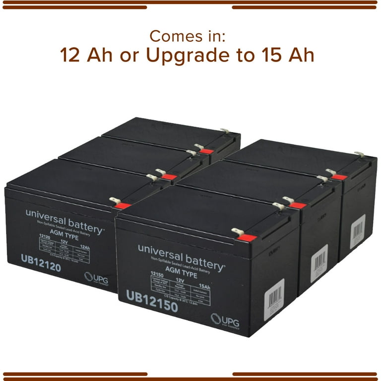 AlveyTech 36 Volt 12 Ah Rechargeable SLA Battery Pack with Harness