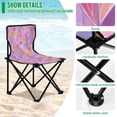 thumbnail image 4 of 600D Oxford Camping Chair Portable Foldable Chair Supports 220 lbs for Picnic, Fishing, Backpacking Small Colors Shapes, 4 of 8