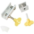 thumbnail image 1 of Fermeture Baie Coulissante,2 PCS Serrure Fenêtre Coulissante Anti-dérapant Alliage Aluminio Serrure de Fenetre de Sécurité avec Clé Bloque Porte Coulissante Verrou Coulissante pour Enfants, 1 of 5