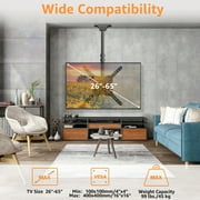 HOMOUNT Ceiling TV Mount for 26-65 TVs, Full Motion 8 Height Adjustable TV Wall Mount Bracket, Swivel and Tilt, Max VESA 400x400mm, Holds up to 99 lbs