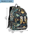 thumbnail image 2 of FORMRS Unisex School Backpack 17" Student Travel Bag with Laptop Compartment, Brown Mystical Owls, 2 of 7