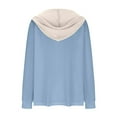 thumbnail image 6 of fanshangmao Clearance Sales Today Women's Long Sleeved Pullover Hooded Color Blocked Jacket Top Savings Clearance Deals, 6 of 8