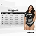 thumbnail image 5 of Salouo Black White Hat Skull for Women's Short Sleeve Bodysuit,Sexy Bodysuits One Piece Round Neck Bodysuit Shapewear Tummy Control-Medium, 5 of 7