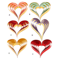 thumbnail image 2 of 4pcs Red Love Heart Ceiling Hanging Swirl Decoration Heart Shape Pendant Glitter Cardboard Hanging Valentine Showcase Decor Gold+blue, 2 of 9