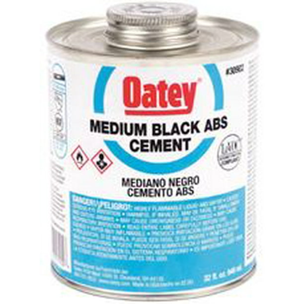 OATEY ABS MEDIUM CEMENT, BLACK, 32 OZ.