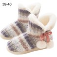 thumbnail image 1 of Pantuflas para mujer, botas de casa cálidas con forro de felpa, suela maciza, 1 of 5