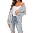thumbnail image 2 of VERABENDI 2025 New Fall Women's Cardigan Sweaters Long Sleeve Front Open Knit Jackets with Pockets,S/M/L/XL, 2 of 10