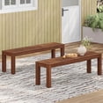 thumbnail image 1 of RUSTIC STYLE BENCH - 61.75"W x 14.50"D x 17.75"H, Slat Panel Design, 1 of 11