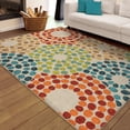 thumbnail image 4 of Orian Rugs Indoor/Outdoor Circles Brandon Berry Multi Area Rug (5'2" x 7'6"), 4 of 6
