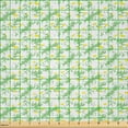 thumbnail image 2 of Ambesonne Spring Fabric by the Yard Microfiber, Continuous Cartoon Daisies, 10 Yards, Pistachio Green and White, 2 of 2